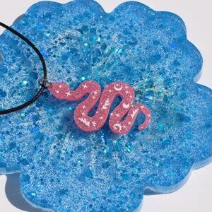 Pink Snake Necklace